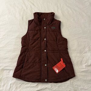 The North Face Burgundy Buttoned Vest